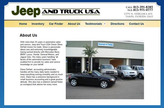 Jeep And Truck Usa Car Dealership In Tampa Fl 33613 Kelley Blue Book Jeep And Truck Usa 1 2