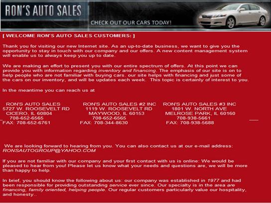Ron’S Auto Sales >> Ron S Auto Sales Car Dealership In Cicero Il 60804 Kelley Ron’S Auto Sales >> Ron S Auto Sales Car Dealership In Cicero Il 60804 Kelley