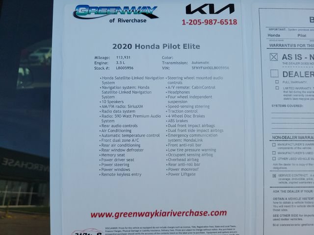 Used 2020 Honda Pilot Elite image 34