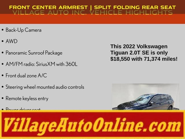 Used 2022 Volkswagen Tiguan SE w/ Panoramic Sunroof Package AWD/4WD image 16