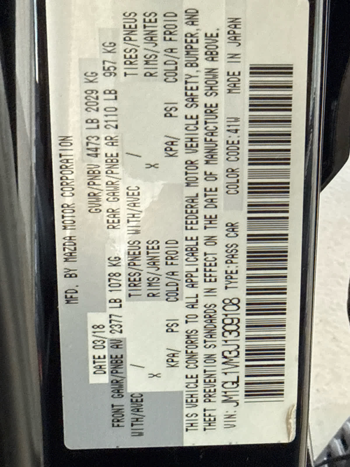 Used 2018 MAZDA MAZDA6 Touring FWD image 18