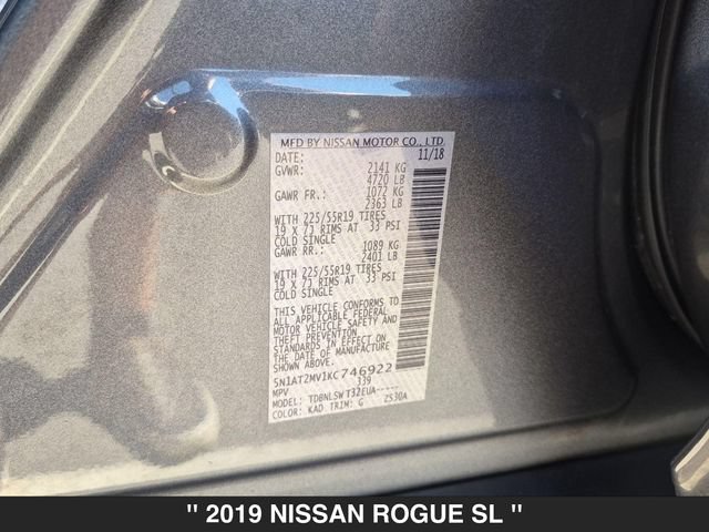 Used 2019 Nissan Rogue SL w/ Premium Package AWD/4WD image 36