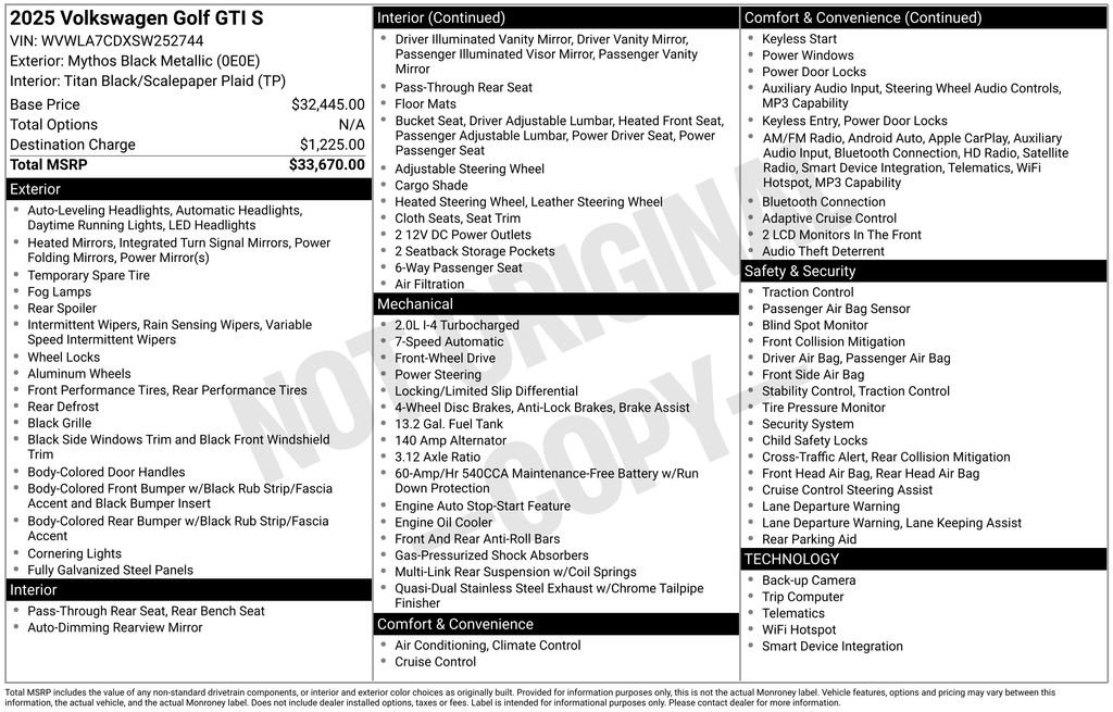 Used 2025 Volkswagen GTI S FWD image 9