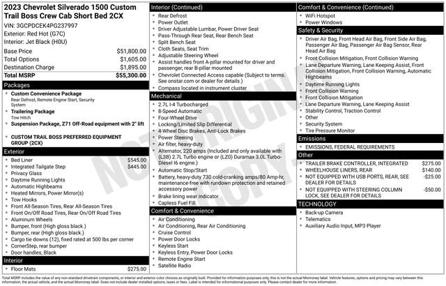 Certified 2023 Chevrolet Silverado 1500 Custom Trail Boss image 6