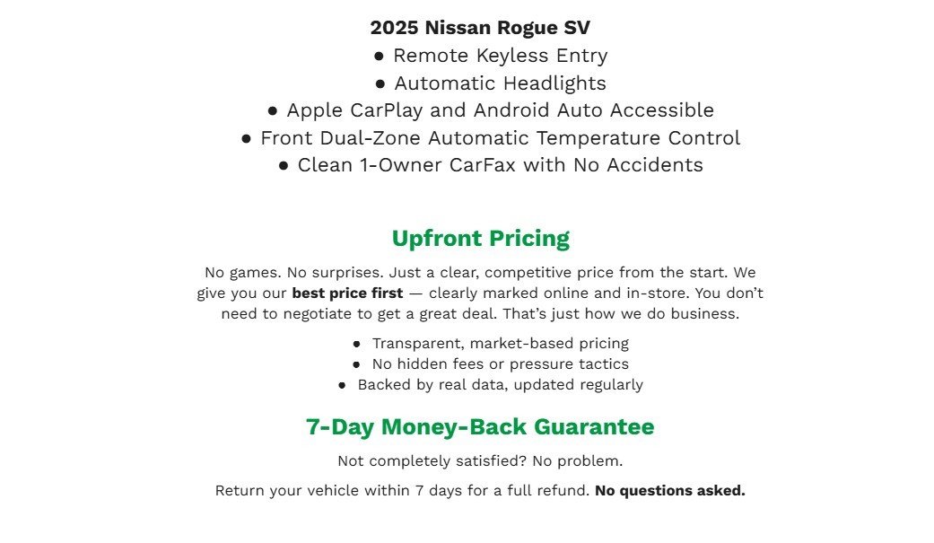 Used 2025 Nissan Rogue SV image 2