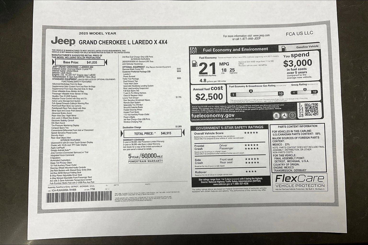 New 2025 Jeep Grand Cherokee L Laredo w/ Luxury Tech Group I image 14