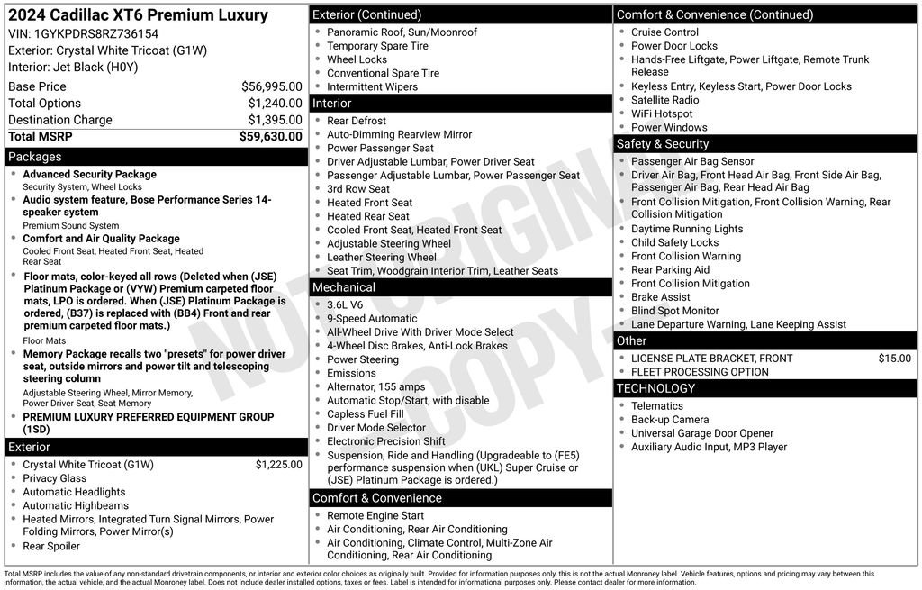Certified 2024 Cadillac XT6 Premium Luxury image 36
