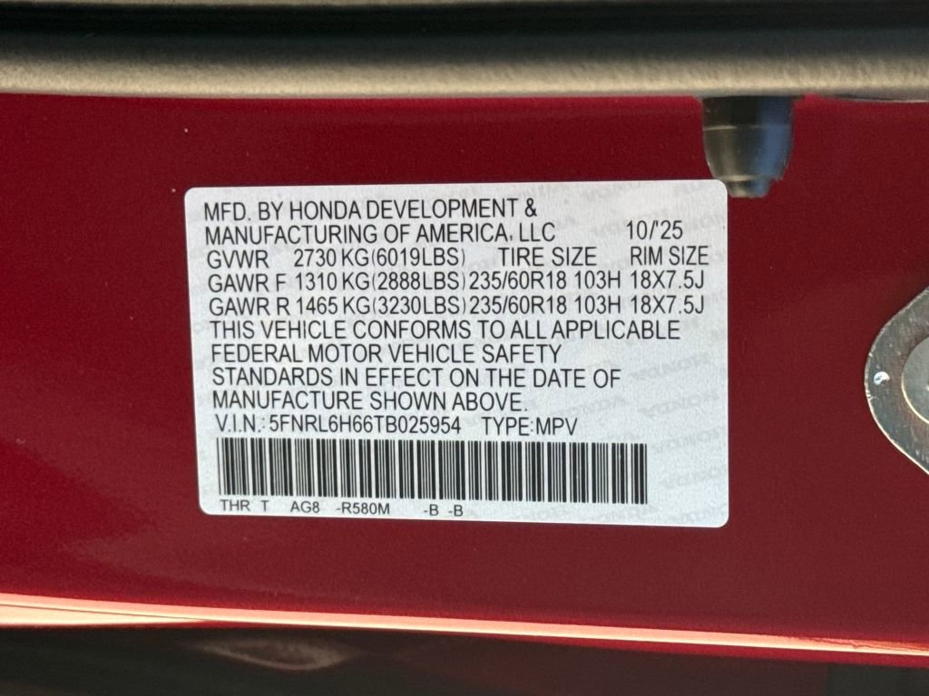 New 2026 Honda Odyssey EX-L image 28