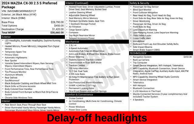 Used 2024 MAZDA CX-30 AWD 2.5 S w/ Preferred Package image 44