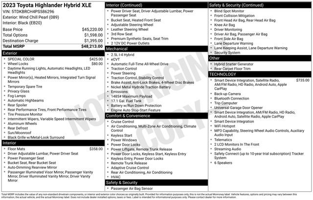 Used 2023 Toyota Highlander XLE AWD/4WD image 36