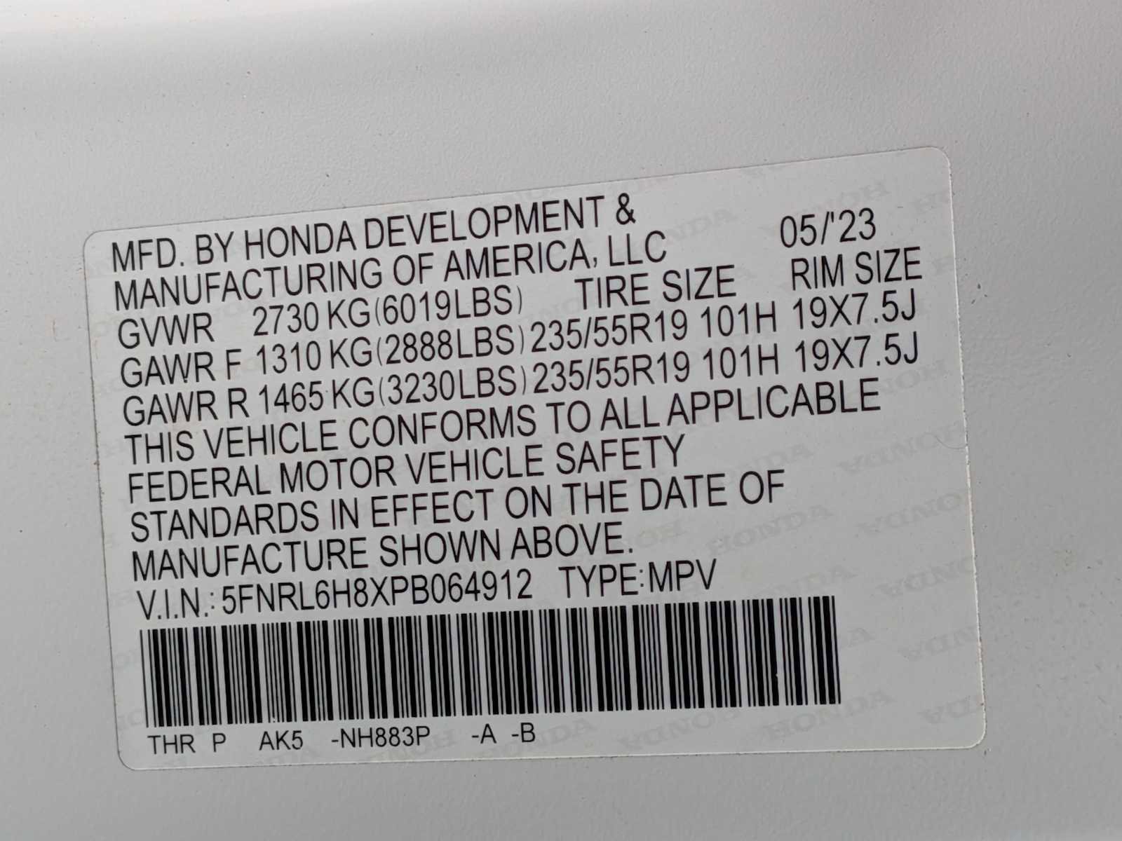 Certified 2023 Honda Odyssey Touring image 33