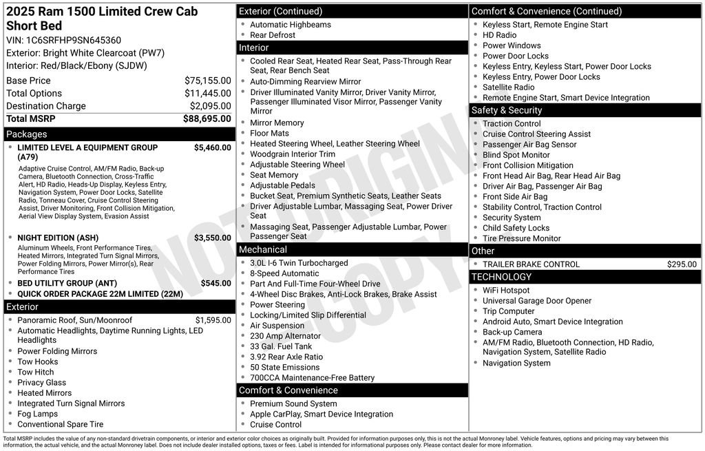 Used 2025 RAM 1500 Limited AWD/4WD image 14