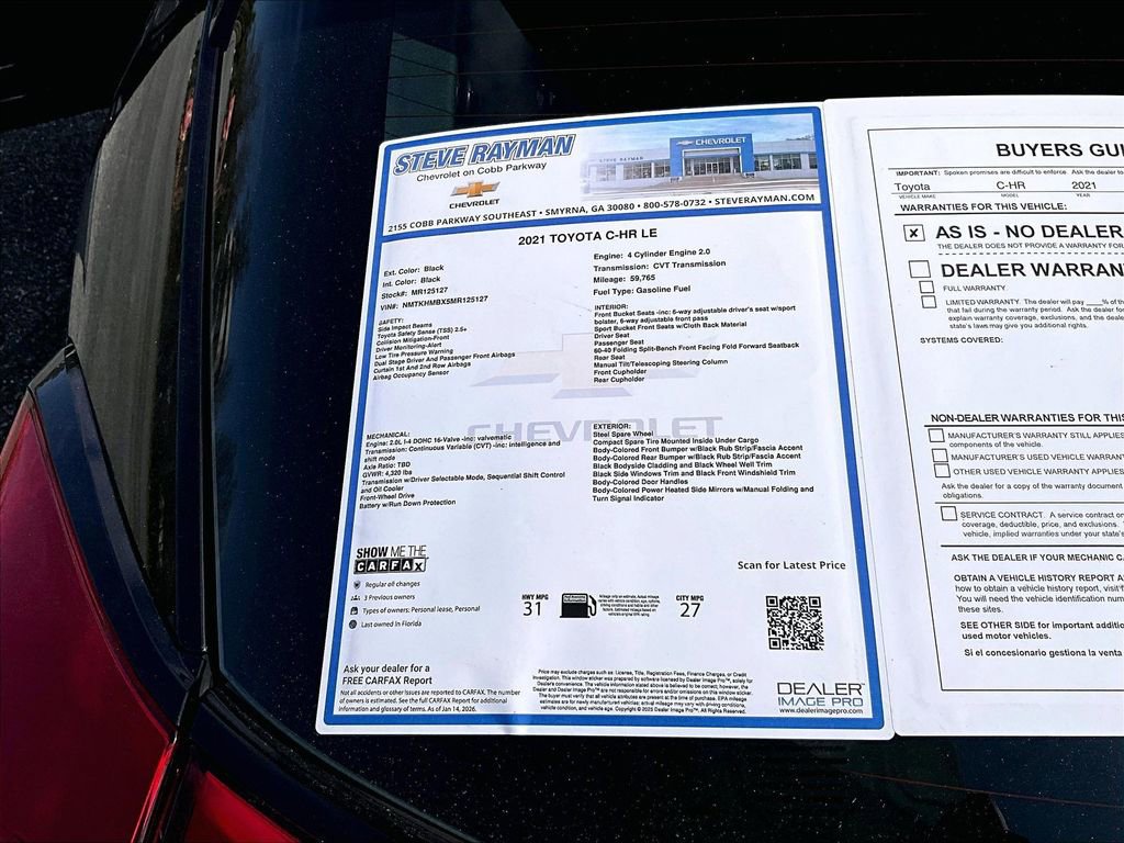 Used 2021 Toyota C-HR LE image 27