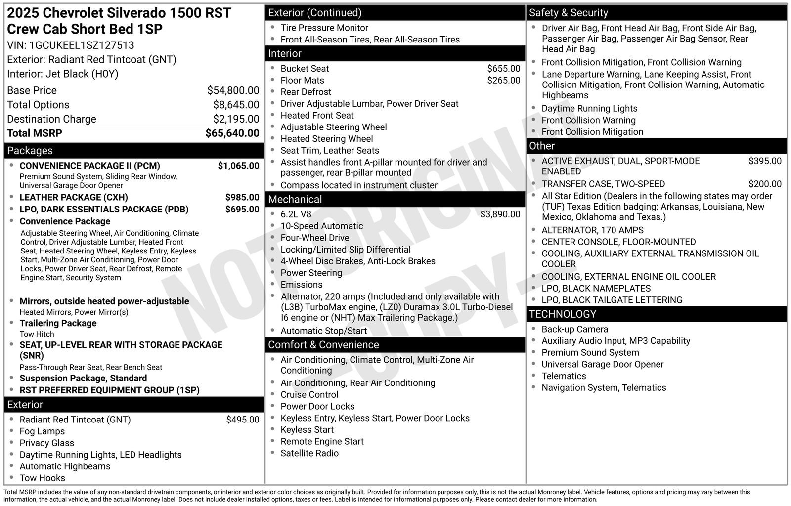 Certified 2025 Chevrolet Silverado 1500 RST w/ Convenience Package II AWD/4WD image 36