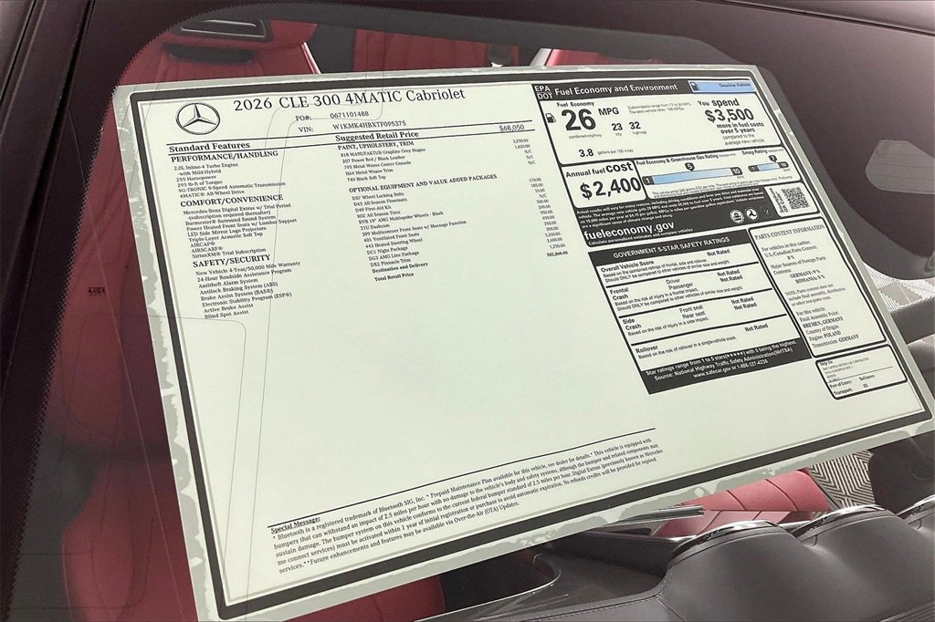 New 2026 Mercedes-Benz CLE 300 4MATIC Cabriolet image 12