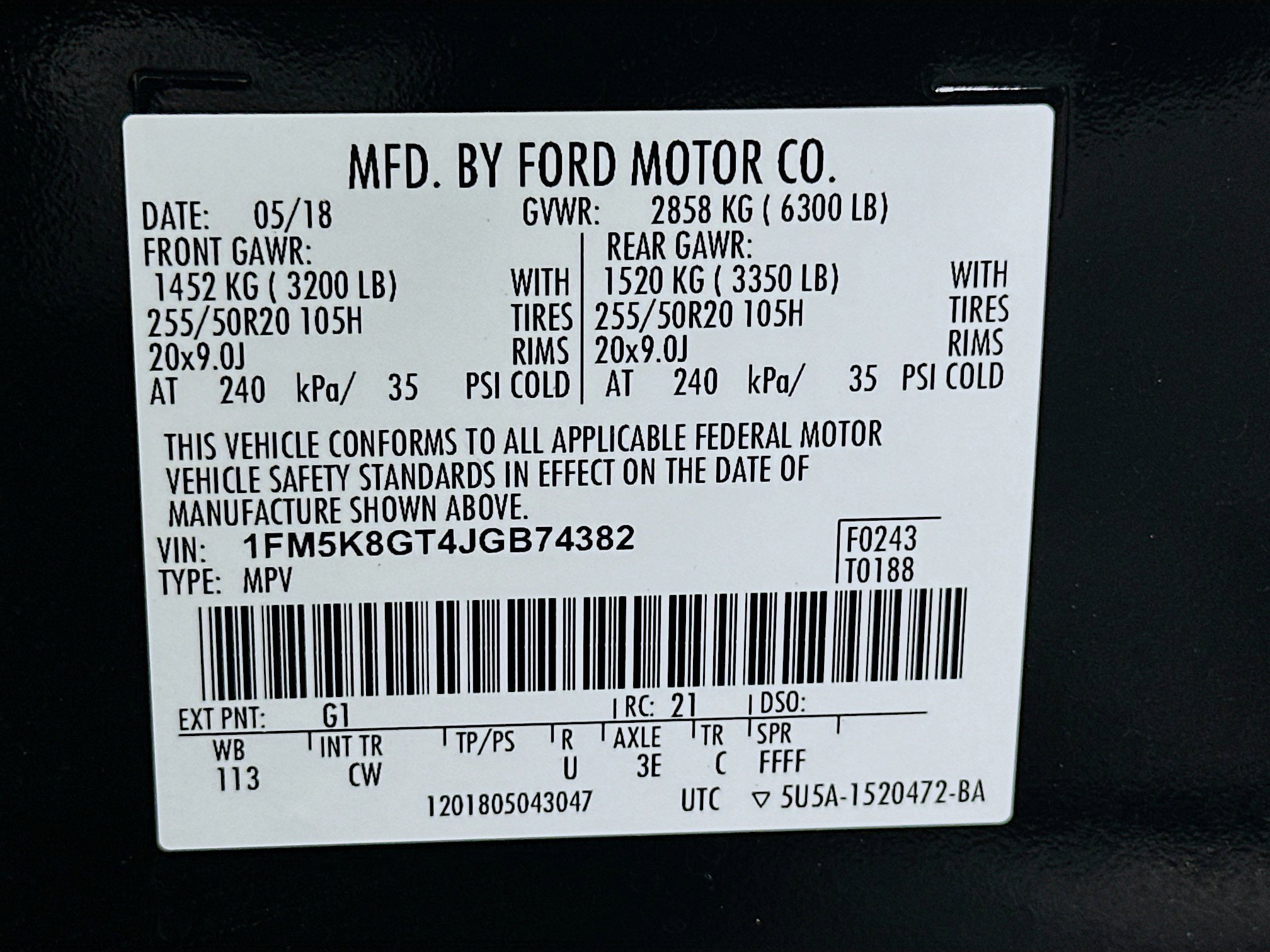 Used 2018 Ford Explorer Sport w/ Equipment Group 401A AWD/4WD image 12