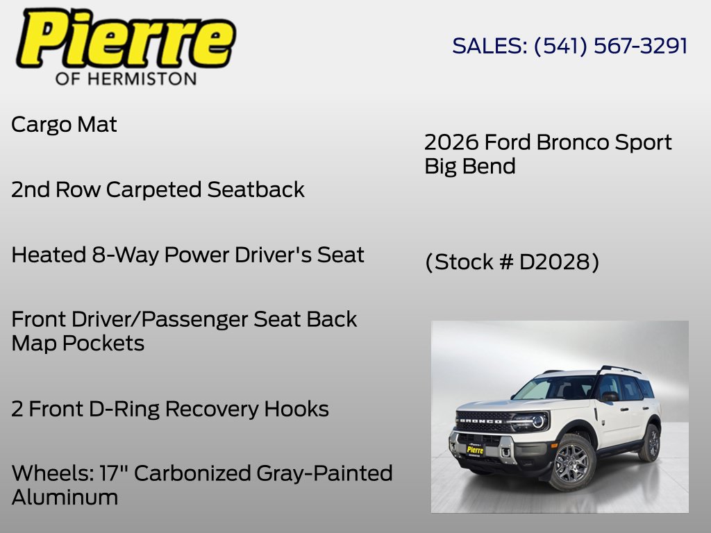 New 2026 Ford Bronco Sport Big Bend w/ Convenience Package AWD/4WD image 24