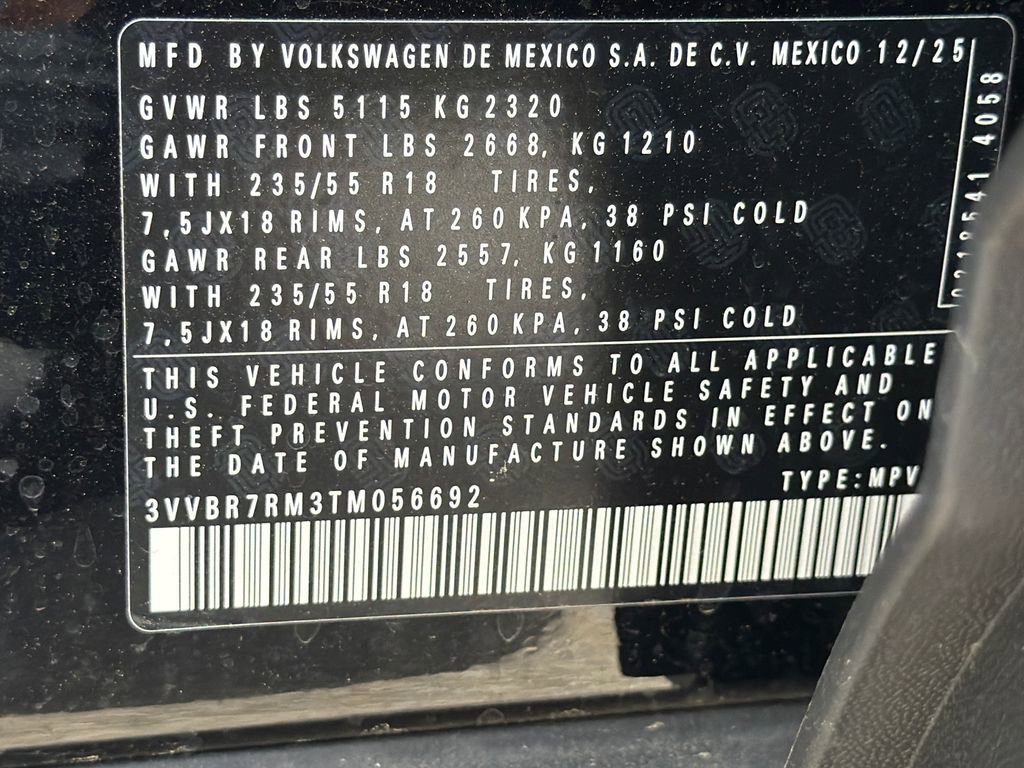 New 2026 Volkswagen Tiguan S AWD/4WD image 32