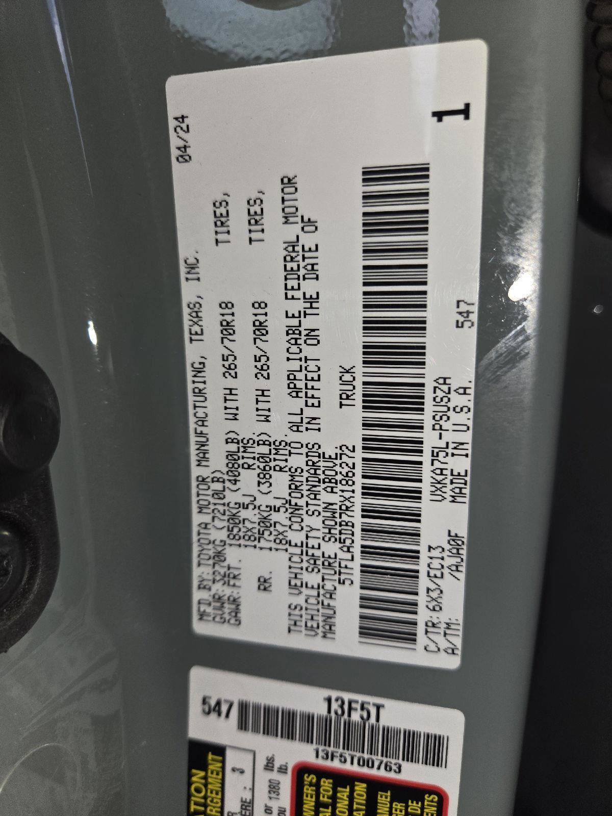 Used 2024 Toyota Tundra SR5 w/ TRD Off-Road Premium Package image 53