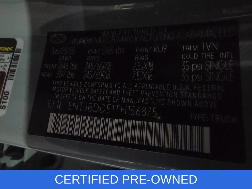 Certified 2026 Hyundai Santa Cruz SEL image 35