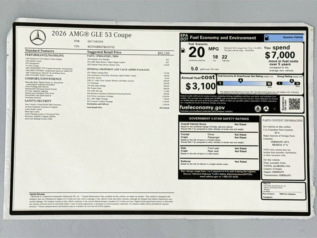 New 2026 Mercedes-Benz GLE 53 AMG 4MATIC Coupe image 9