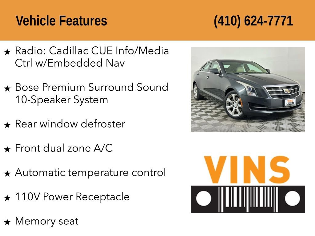 Used 2016 Cadillac ATS Luxury w/ Sun And Sound Package image 5