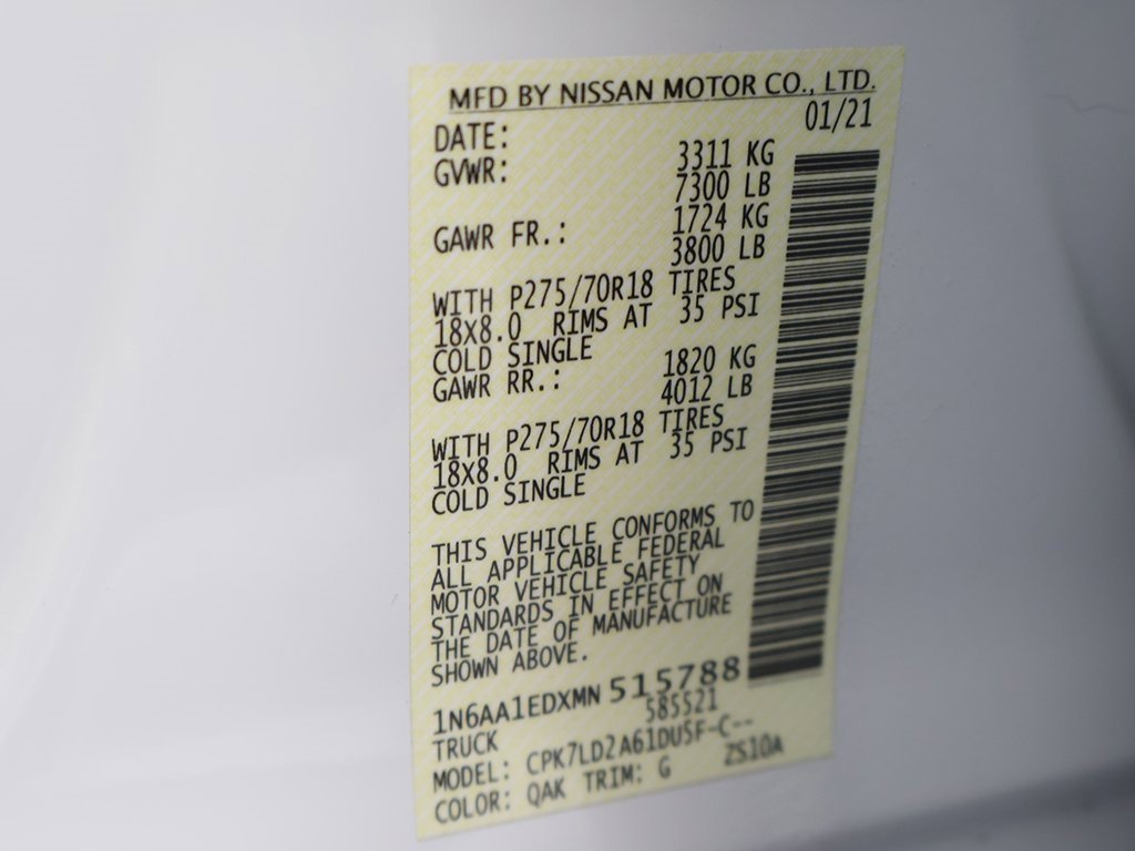 Used 2021 Nissan Titan PRO-4X w/ Pro-4x Convenience Package image 60