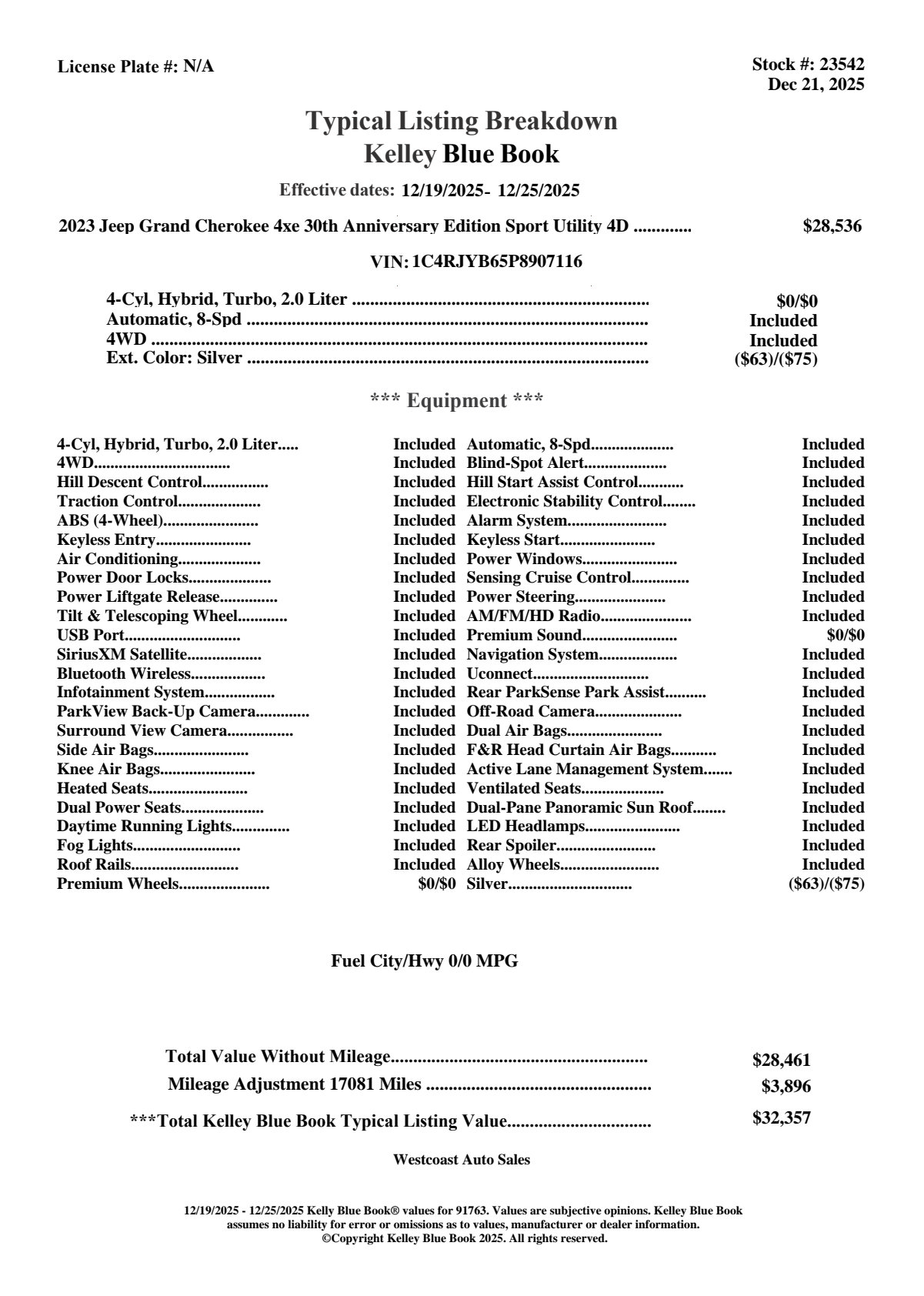 Used 2023 Jeep Grand Cherokee 30th Anniversary image 6