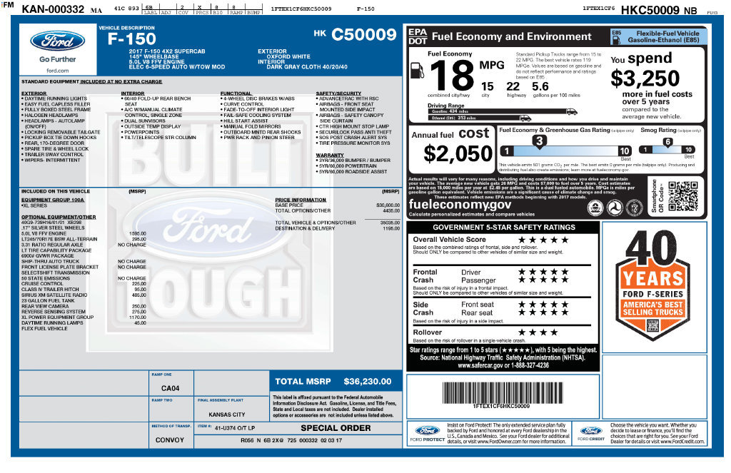 Used 2017 Ford F150 XL w/ XL Power Equipment Group RWD image 18
