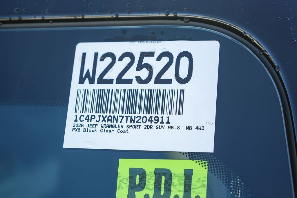 New 2026 Jeep Wrangler Sport S image 28