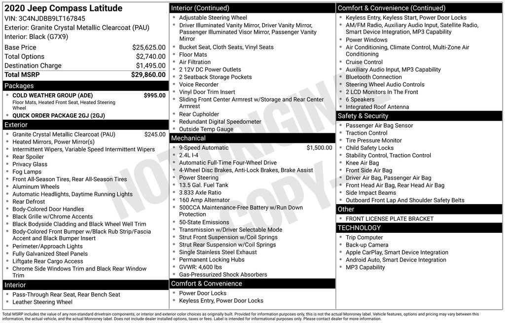 Used 2020 Jeep Compass Latitude w/ Cold Weather Group image 5