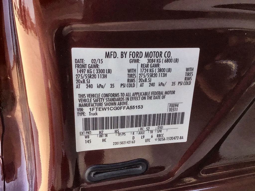 Used 2015 Ford F150 Lariat w/ Equipment Group 502A Luxury image 35