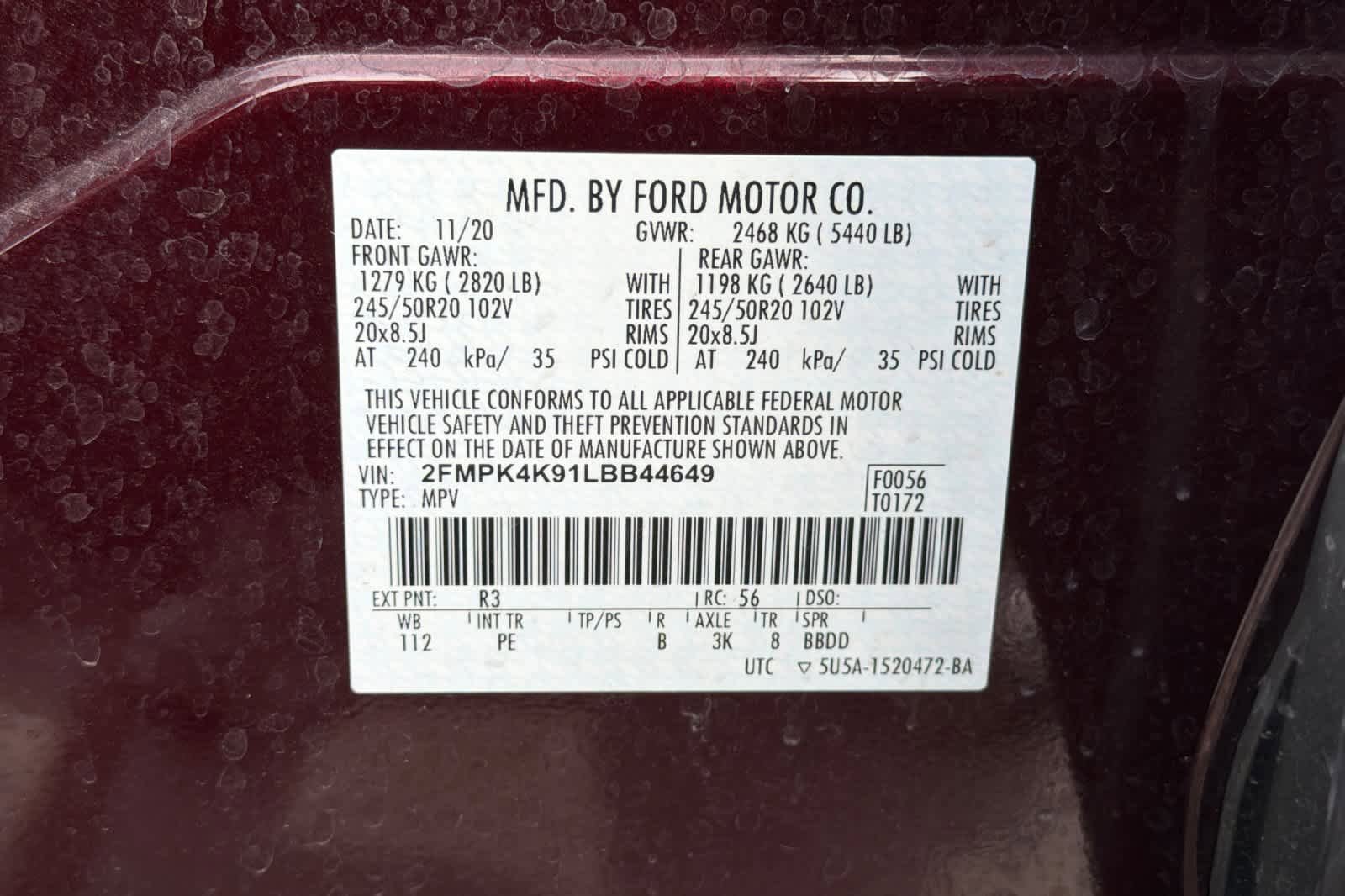 Used 2020 Ford Edge Titanium w/ Equipment Group 301A image 2