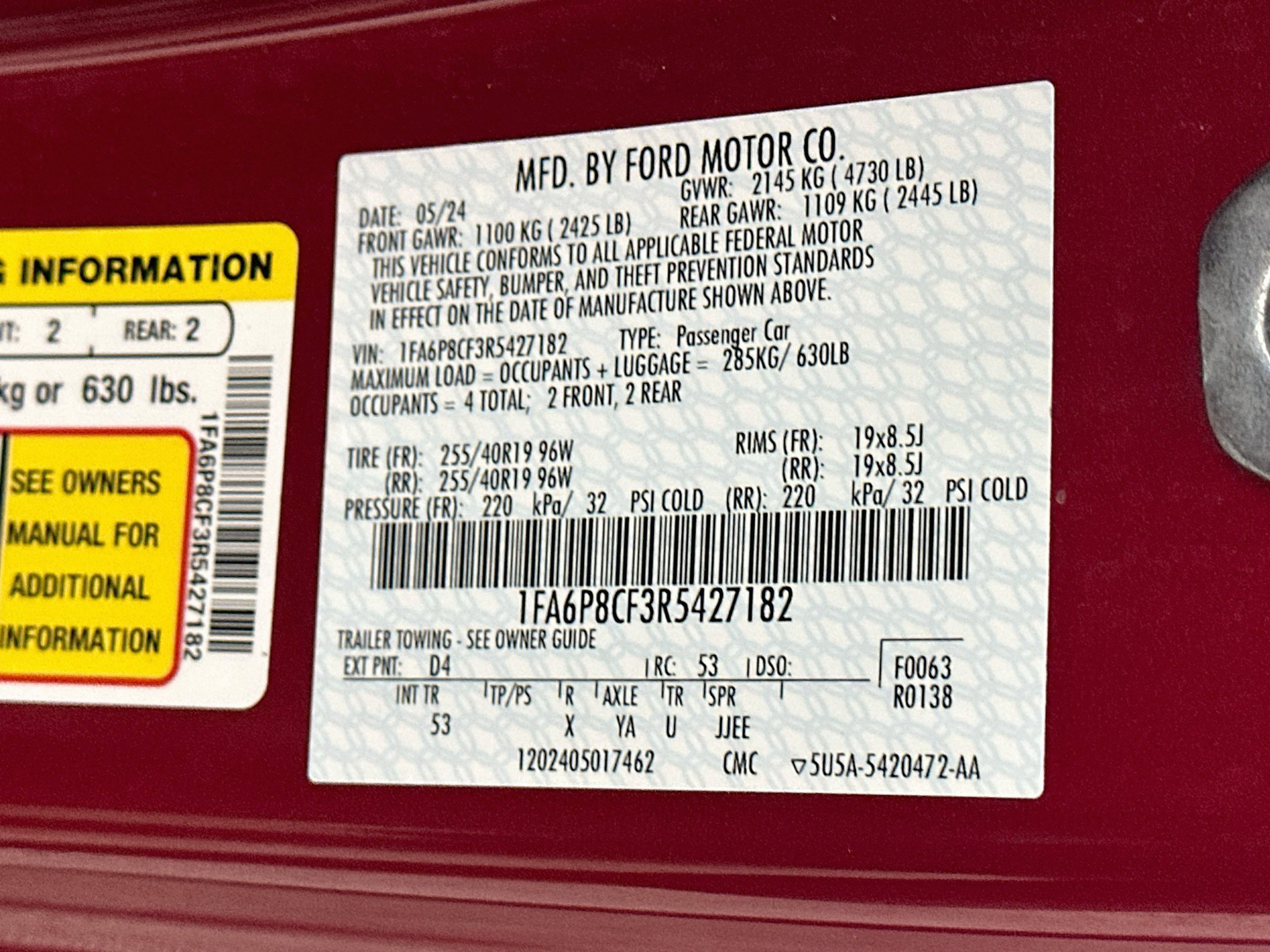 Used 2024 Ford Mustang GT Premium RWD image 12