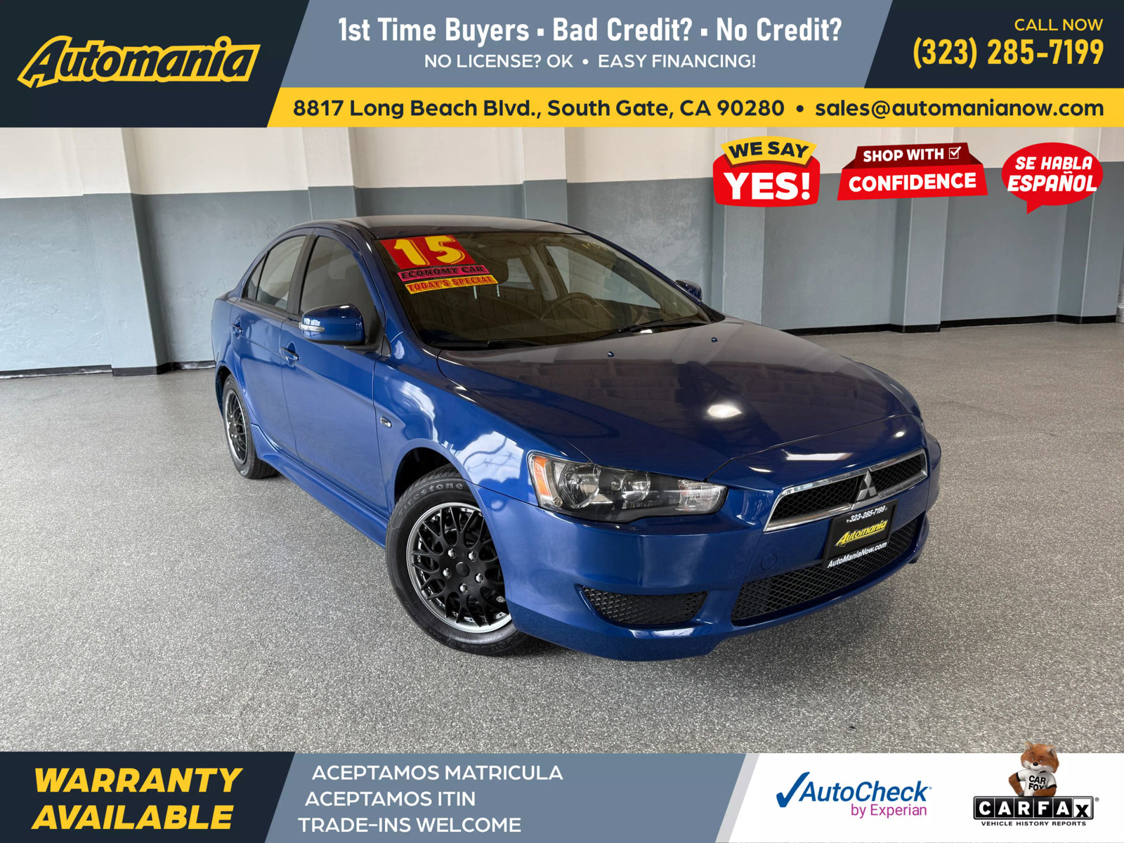 Used 2015 Mitsubishi Lancer ES