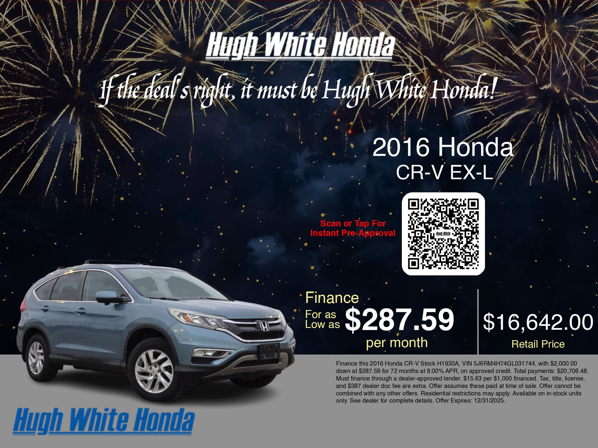 Used 2016 Honda CR-V EX-L image 3