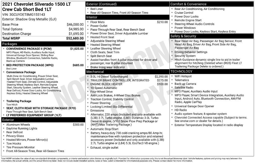 Used 2021 Chevrolet Silverado 1500 LT w/ Convenience Package II AWD/4WD image 11