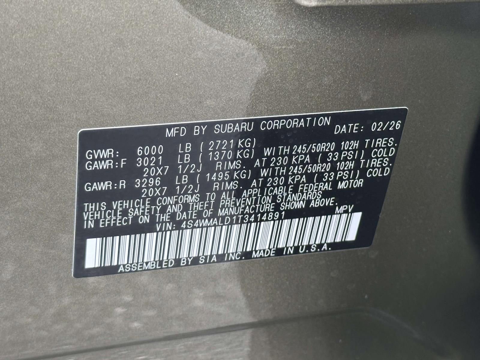 New 2026 Subaru Ascent Bronze Edition image 15