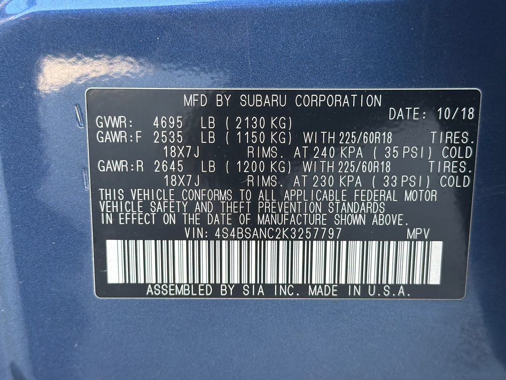 Used 2019 Subaru Outback 2.5i Limited AWD/4WD image 55