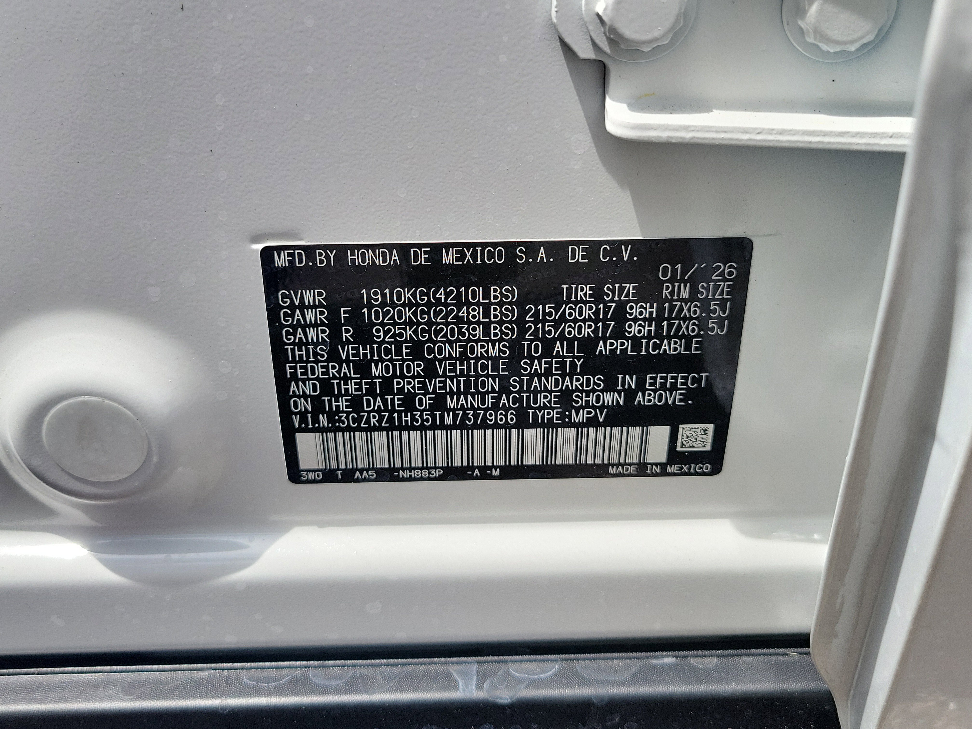 New 2026 Honda HR-V LX image 31
