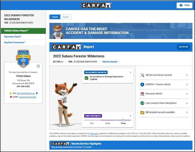 Used 2022 Subaru Forester Wilderness image 11