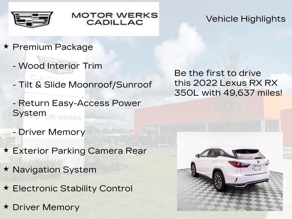 Used 2022 Lexus RX 350L Premium w/ Premium Package AWD/4WD image 13