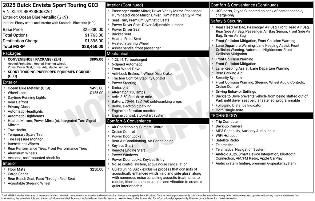 Used 2025 Buick Envista Sport Touring w/ Convenience I Package FWD image 4