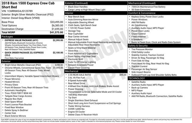 Used 2018 RAM 1500 Express w/ Express Value Package image 12