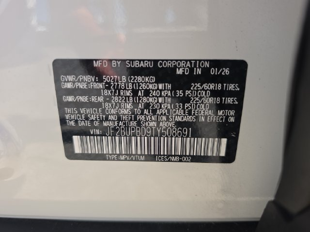 Certified 2026 Subaru Outback Premium AWD/4WD image 31