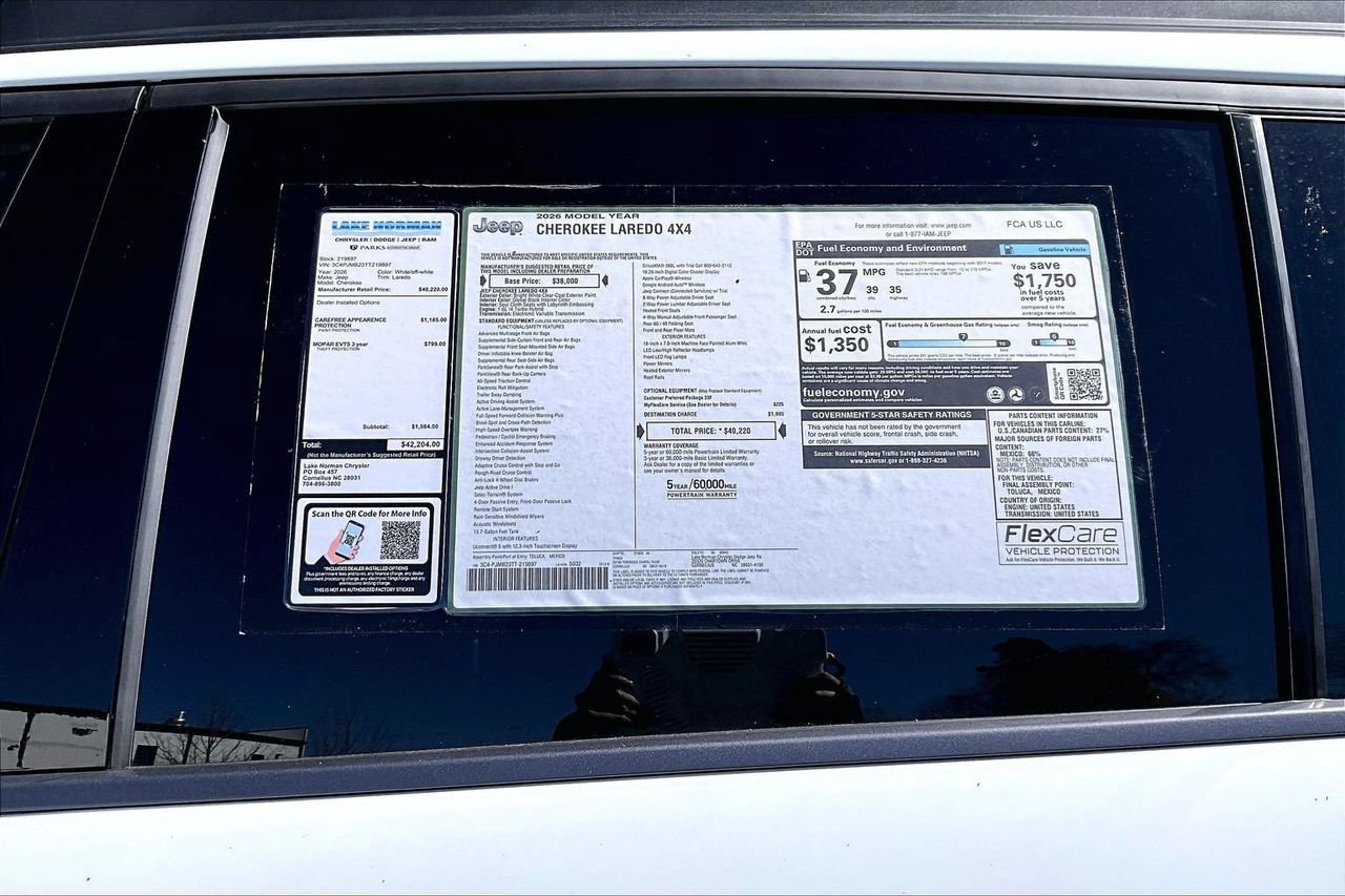 New 2026 Jeep Cherokee Laredo AWD/4WD image 35