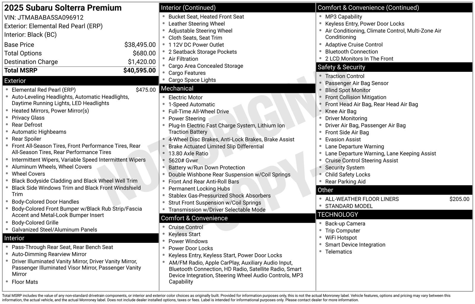 Certified 2025 Subaru Solterra Premium image 33