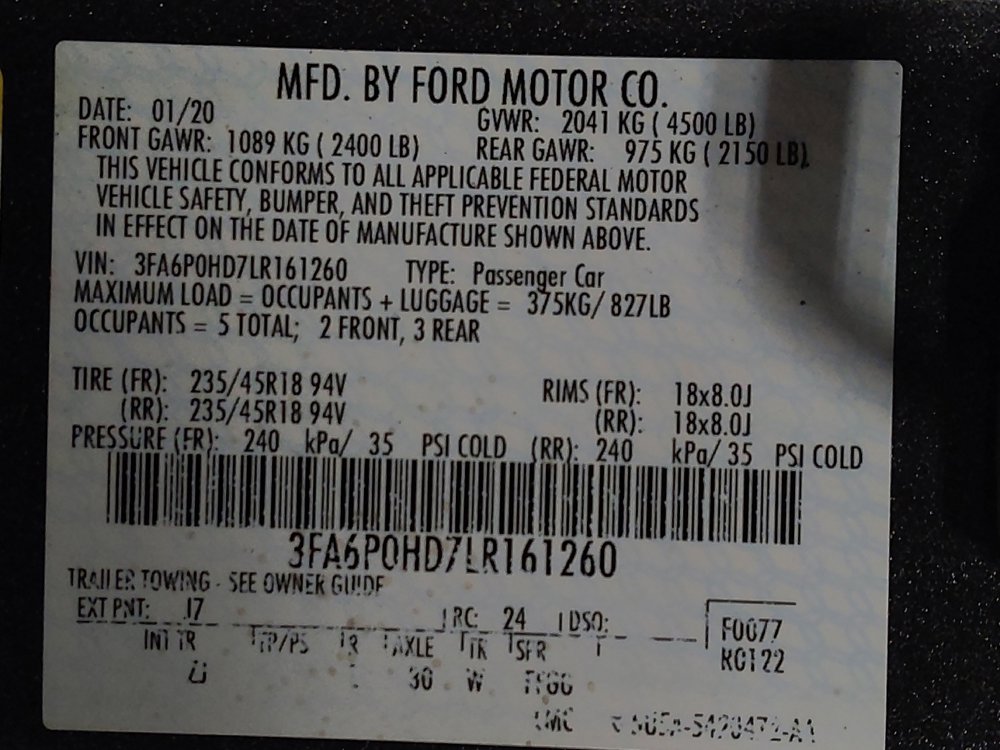 Used 2020 Ford Fusion SE w/ Equipment Group 151A FWD image 33