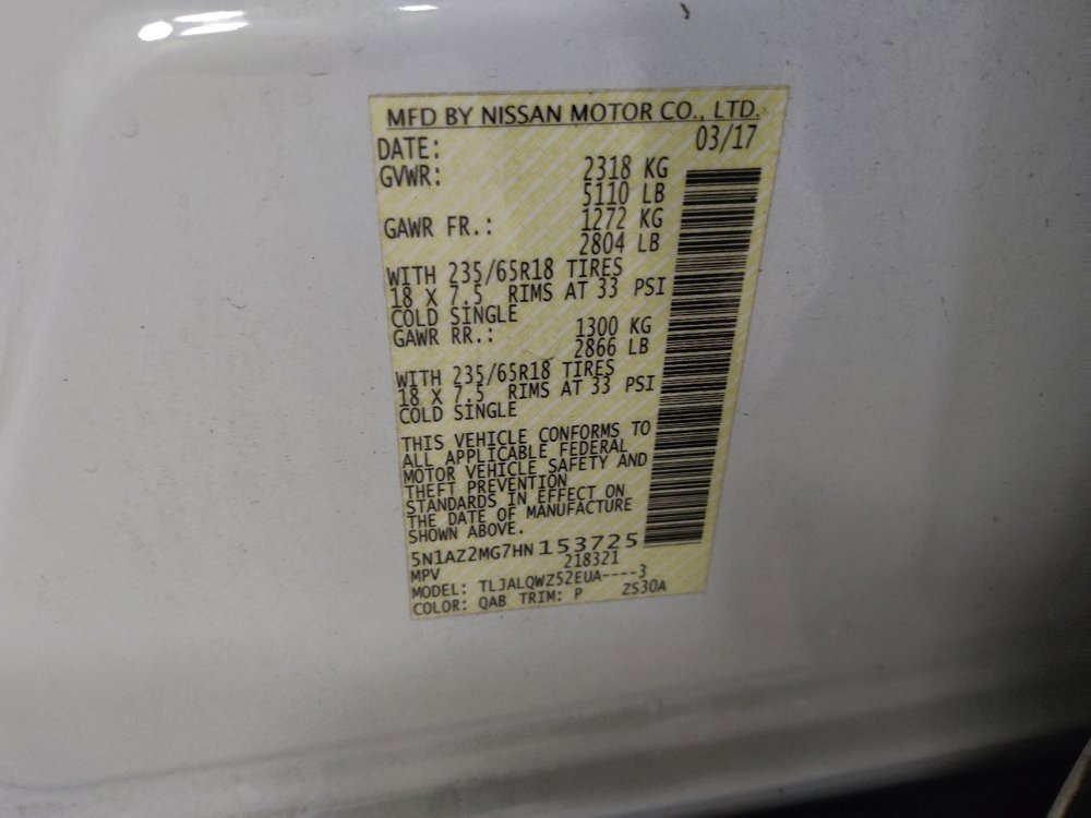 Used 2017 Nissan Murano SV image 33