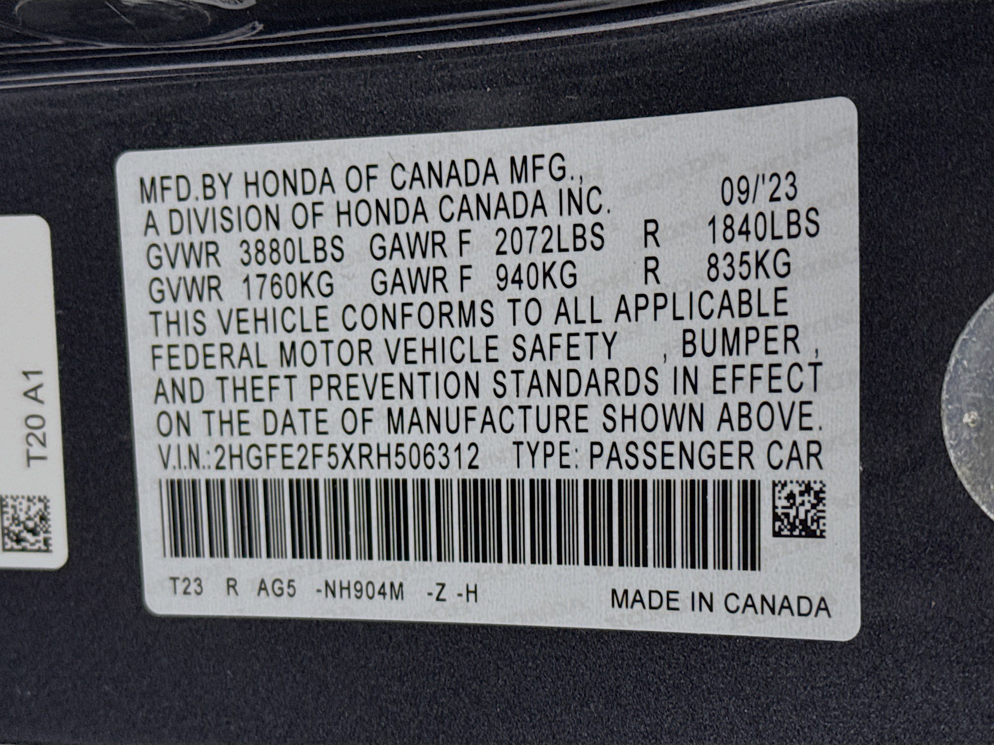 Certified 2024 Honda Civic Sport image 29